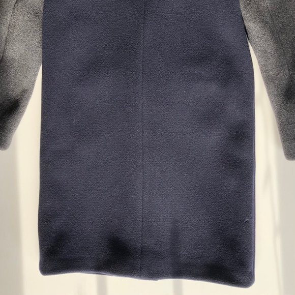 Sandro Paris Navy Colorblock Tailored Wool Coat 36 - Picture 10 of 15